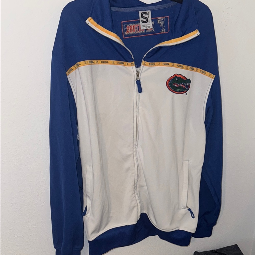 spike sports florida gators vintage full zip sweater XL blue white